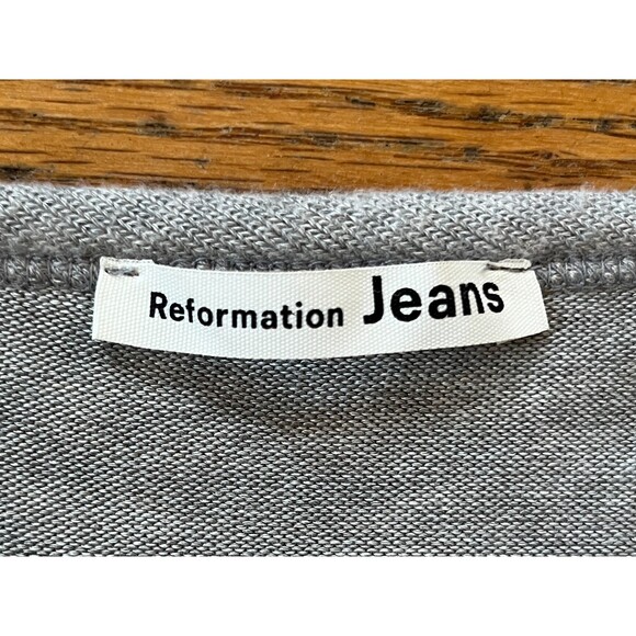 REFORMATION Jeans Gray Long Sleeve Pullover Sweater Top   Women's Size Small - Picture 4 of 9
